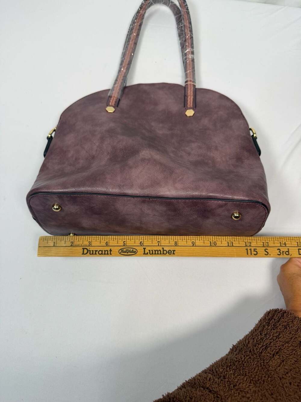 Mellow World Rory Dome Shoulder Bag in Dark Purple - Picture 7 of 14